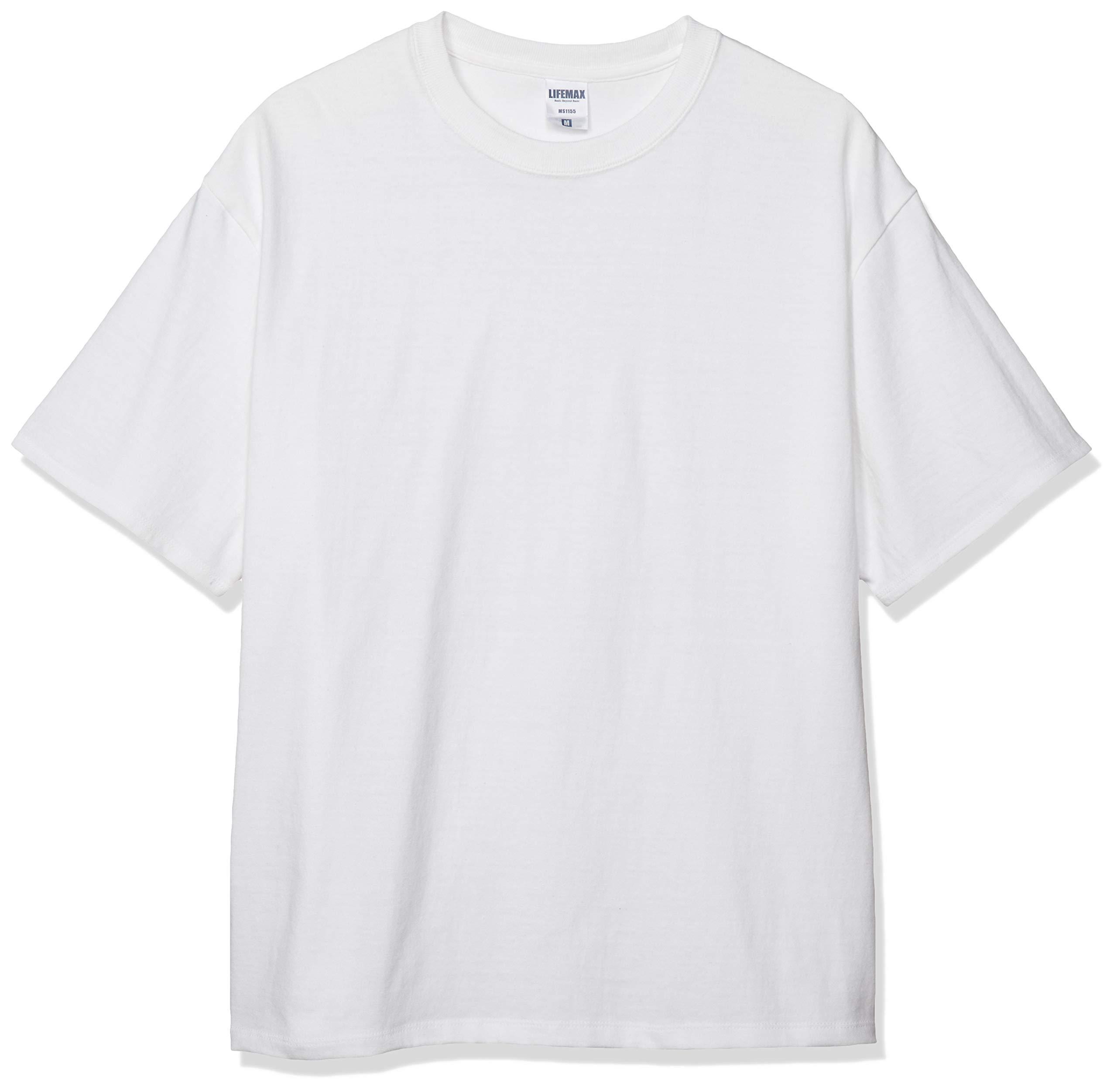 [LifeMax] 7.1oz Oversized Silhouette T-Shirt_Less See-Through Street Style MS1155 White Japan L (Equivalent to Japanese Size L)