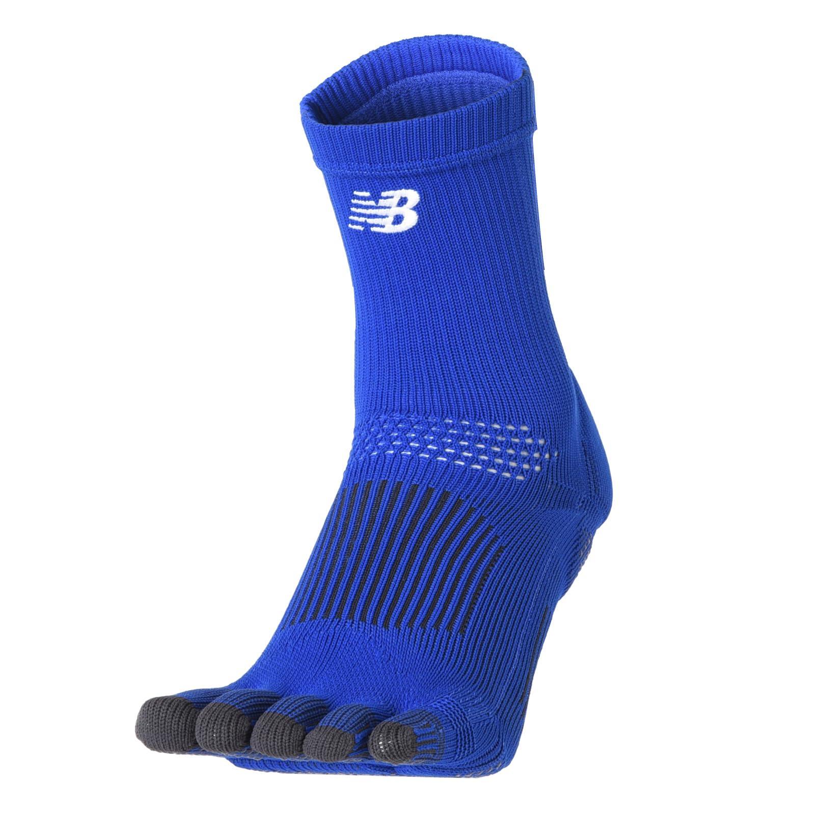 [New Balance] Socks Five-Toe Grip Socks (LAS45682) Soccer Five-Toe Five-Finger Moisture-Wicking Support High-Performance RYB (Royal Blue) Large