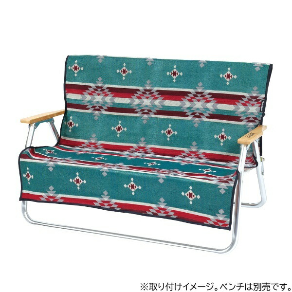 CAPTAIN STAG Bench Cover for Aluminum-Backed Benches Changeable Cover Rug, Blue CS Native UP-2666 Product Size: (Approx.) 970 × 1420 mm