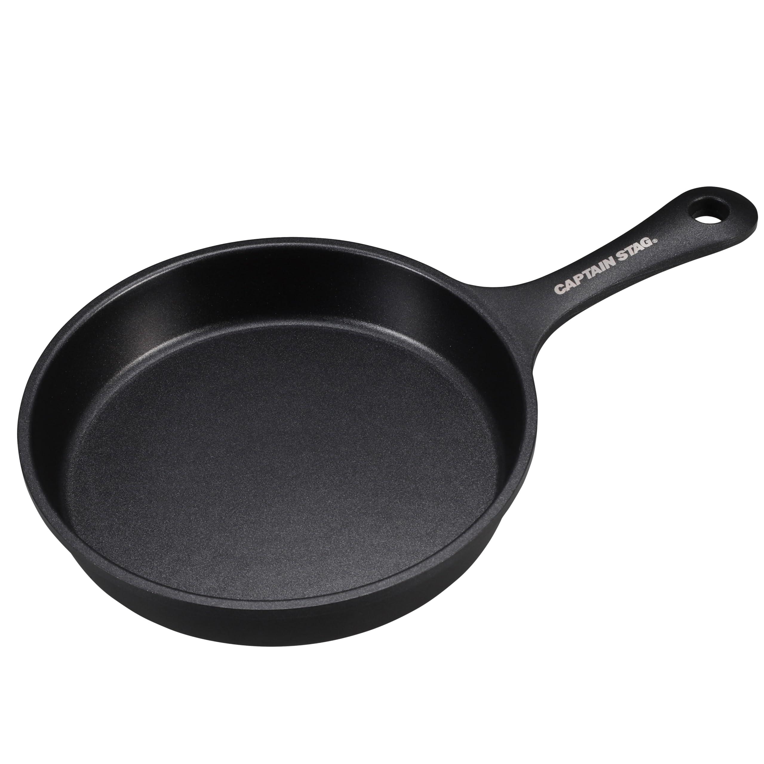 CAPTAIN STAG Kitchenware Frying Pan Aluminum Skillet 16cm IH Compatible Teflon® Coating No Seasoning Required UG-3095