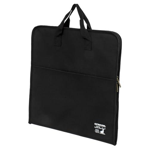 CAPTAIN STAG Outdoor Multi-Griddle Round Grill Bag for 34cm Model with Cushioning Material and Pocket, Black UG-1589