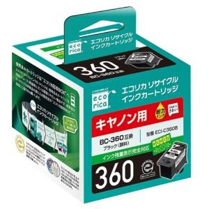 Ecolica Recycled Ink Cartridge Black (Pigment) [Canon: BC-360 Compatible] ECI-C360B 1 piece