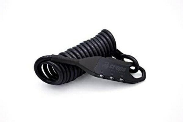 Crops Wire Lock Q5-COCON Cocon | 5mm × 1800mm 3-Digit Dial SPD09-CCN-01 (Black)