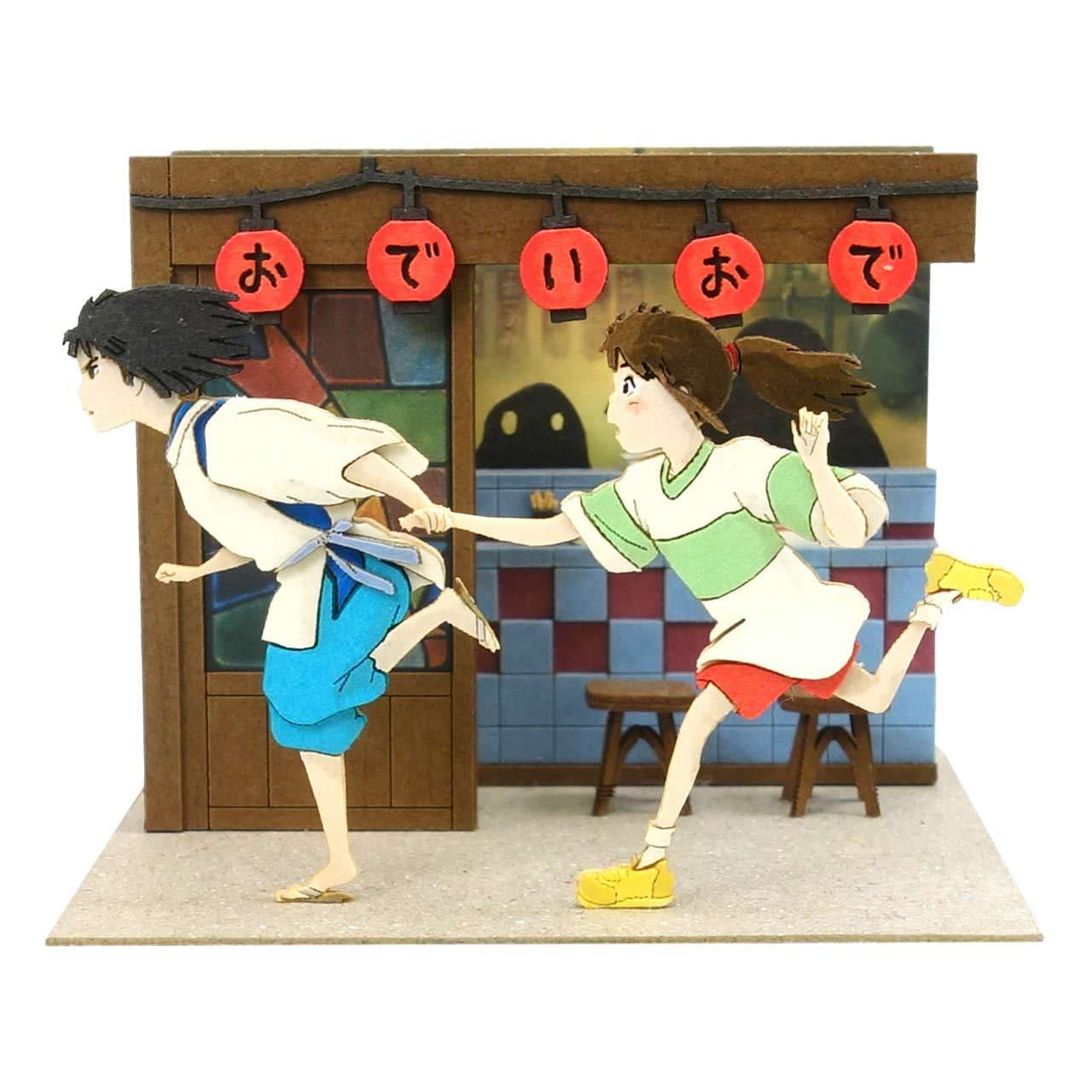 Sankei Studio Ghibli Mini Spirited Away Running Haku and Chihiro Paper Craft MP07-116