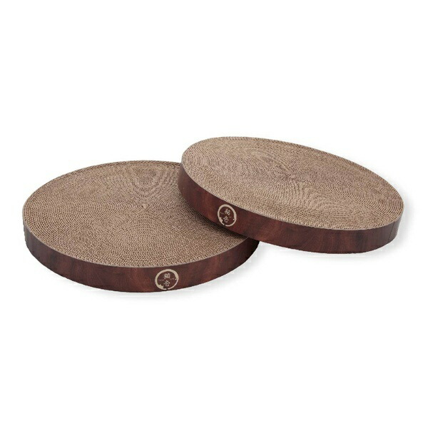 Necoichi Scratch Bowl Replacement Scratching Pads 2-Pack Dark Brown