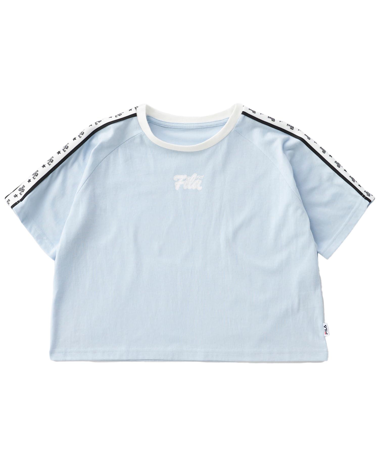 [Phila] Short-Sleeve T-Shirt Oversized Sleeve Logo Tape 115734 Girls Light Blue