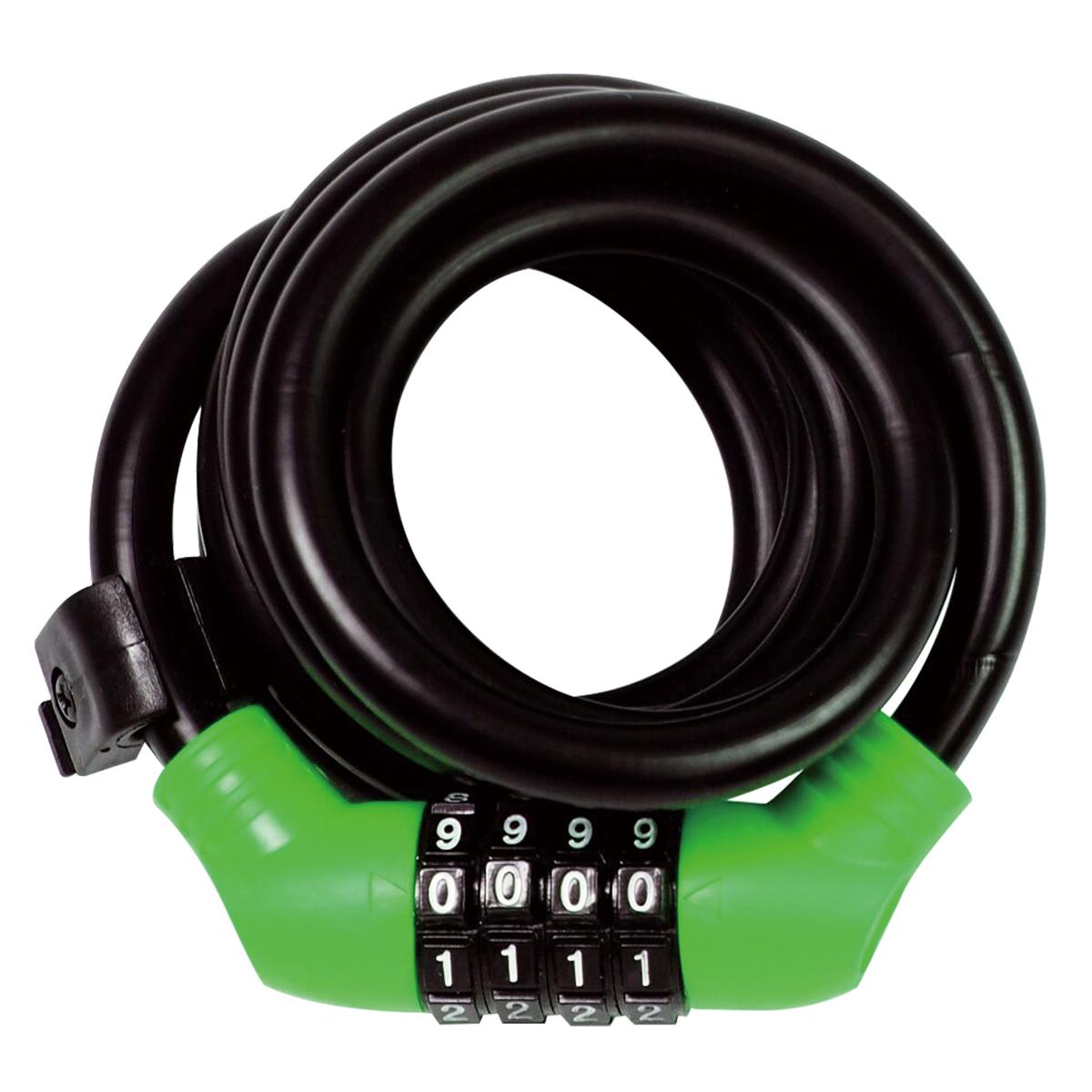 ULAC ZEN MASTER Eco Cable Coil Lock for Bicycles UL-A600-04 GREEN 10mm x 180cm