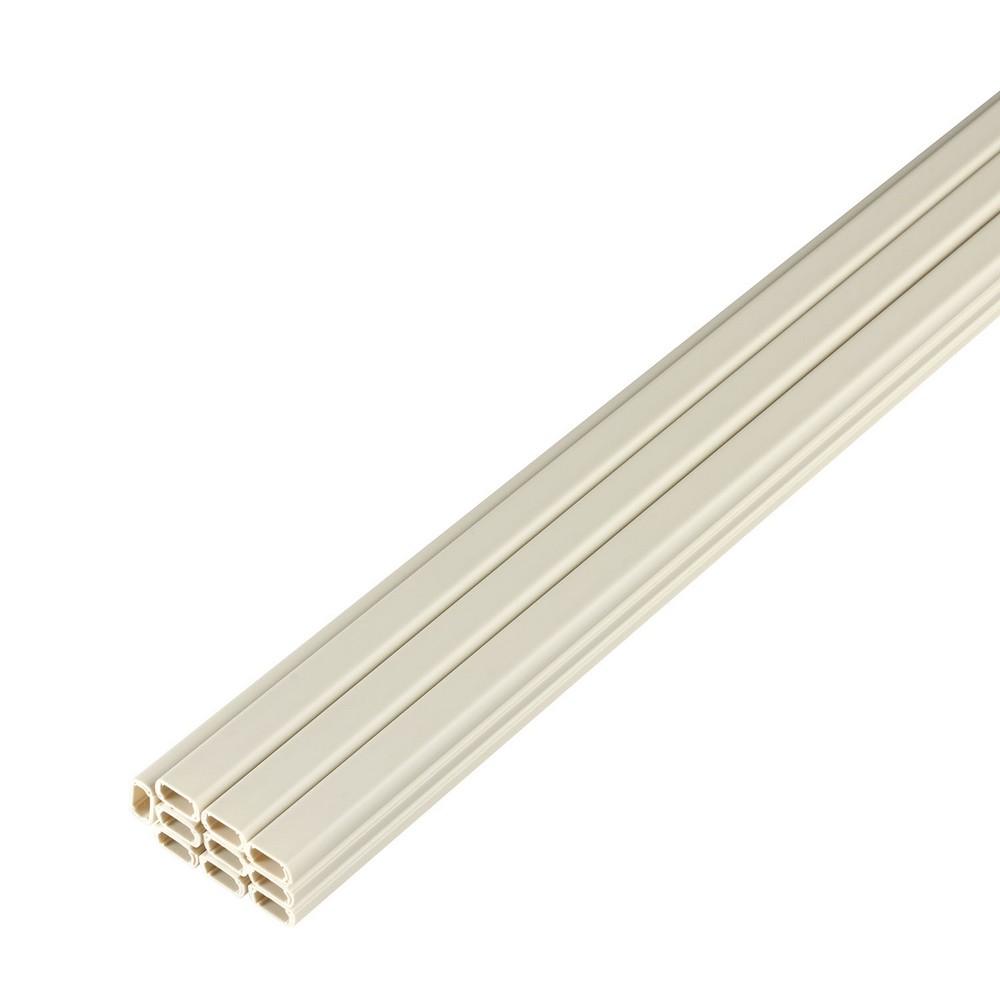 ELPA ABS Molding for Walls with Tape, Size 2, 1m, Milky, 10-Pack M-T1210P(M)