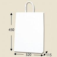 Shimojima Heiko Handle Paper Bag Smooth Bag 2-Year White 32x11.5x45cm 25 Sheets