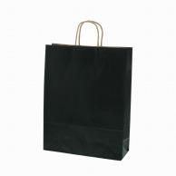 Shimojima Heiko Handle Paper Bag 25CB 2-Year Unbleached Kraft Black 32x11.5x41cm 50 Sheets Black 003201411