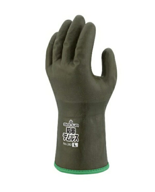 Showaglove No.282 Cold Weather Temres Olive Green LL Size 1 Pair