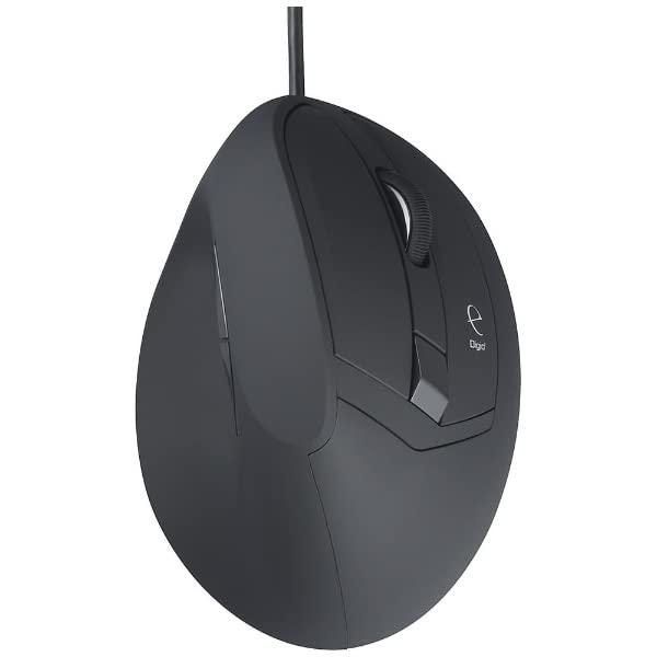 Nakabayashi Digio2 Ergonomic Mouse 5-Button BlueLED Black MUS-UKF208BK