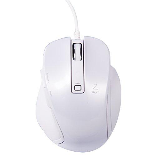 Digio2 Z Ultimate Design Wired Mouse 5-Button Blue LED S Size White 47511