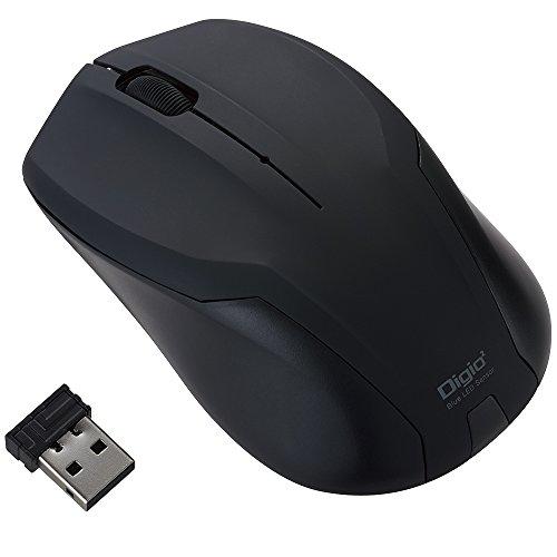 Digio2 Mouse Wireless Silent 3-Button BlueLED Black 48306