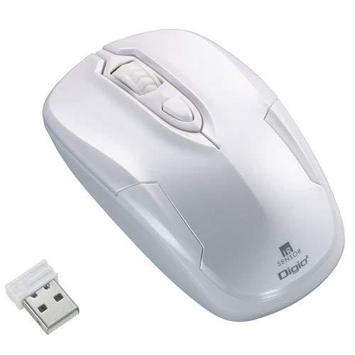 Digio2 Wireless Silent 3-Button IR LED Mouse White MUS-RIT126W