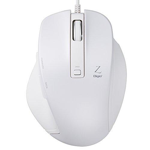 Digio2 Z Ultimate Design Wired Mouse 5-Button Blue LED M Size White 48350