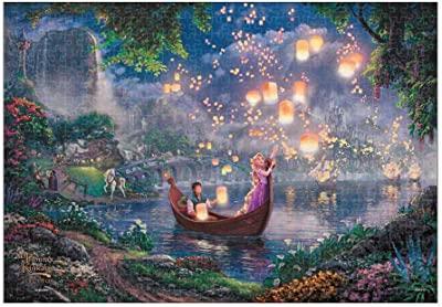 Tenyo 500-Piece Stained Glass Art GYUTTO Series Jigsaw Puzzle Disney Tangled (25×36cm) DSG-500-635 Includes Service Card