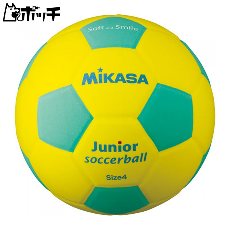 MIKASA Junior Soccer Ball Size 3 Smile Soccer Approx. 150g Yellow/Light Green Stitched Ball SF3J-YLG Recommended Pressure 0.10~0.15(kgf/cm²)