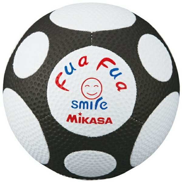 MIKASA Junior Soccer Ball Size 4 Fafa Smile Soccer (Elementary School Use) White/Black Stitched Ball FFF4-WBK