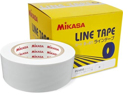 MIKASA Line Tape White Polyethylene (Non-Stretch Type) Width 50mm × 50m × 2 Rolls AC-LTPE5050-W