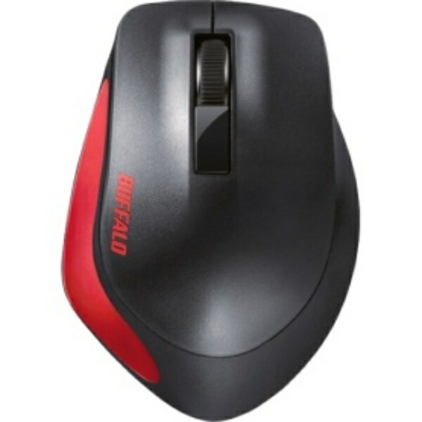 Buffalo Wireless BlueLED 3-Button Premium Fit Mouse - Red