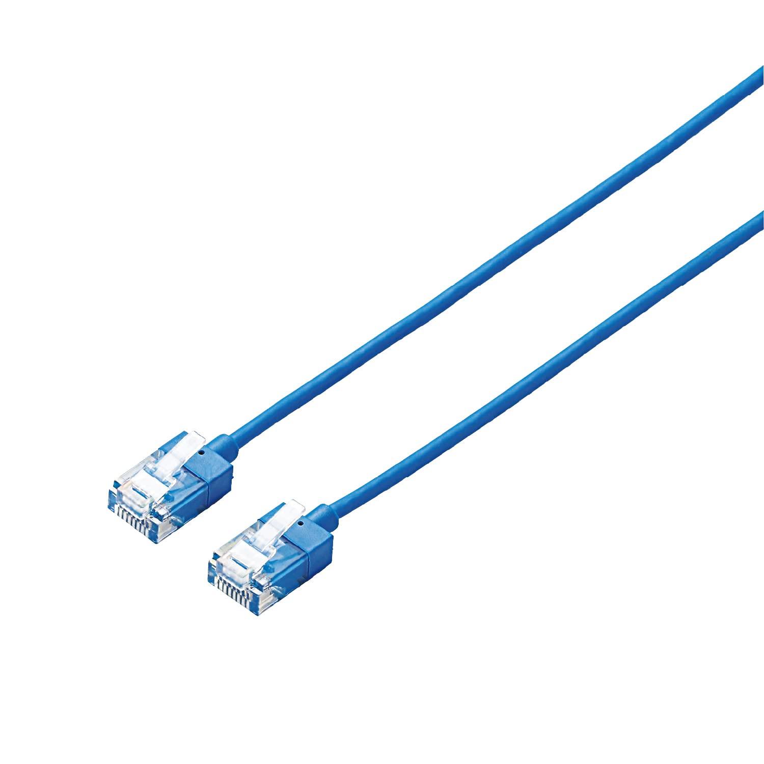 ELECOM LAN Cable CAT6A 7m Super Slim Blue LD-GPASS/BU7