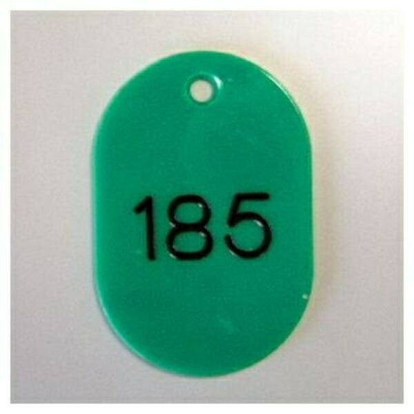 Number Tags, Oblong Shape, Styrene Material, Pre-printed Numbers (Sequential), 50 Tags per Set CR-BG44-G