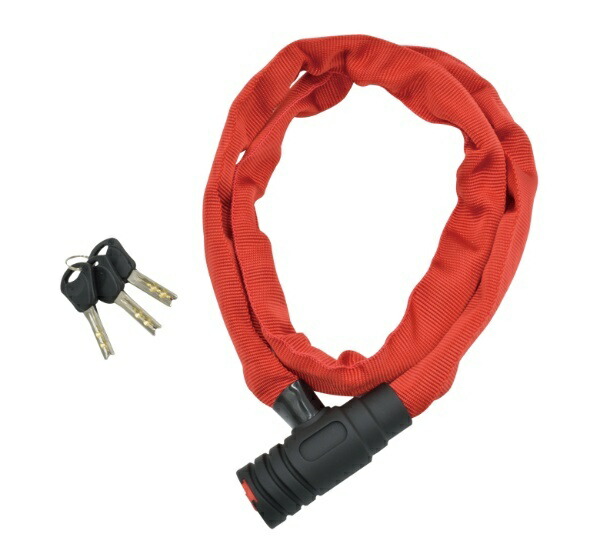 NOGUCHI Bicycle Chain Lock [φ4.7mm Chain Lock] Red Key Type Includes 3 Keys Small