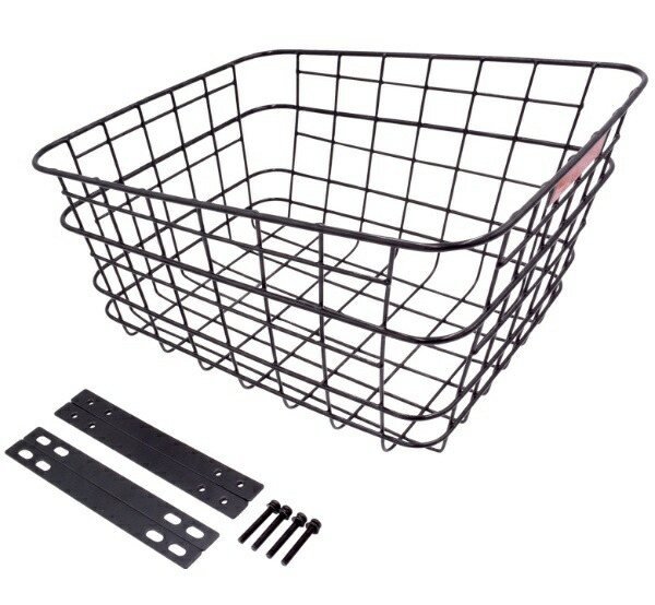 NOGUCHI Bicycle Basket [Rear Wire Basket] Black Large