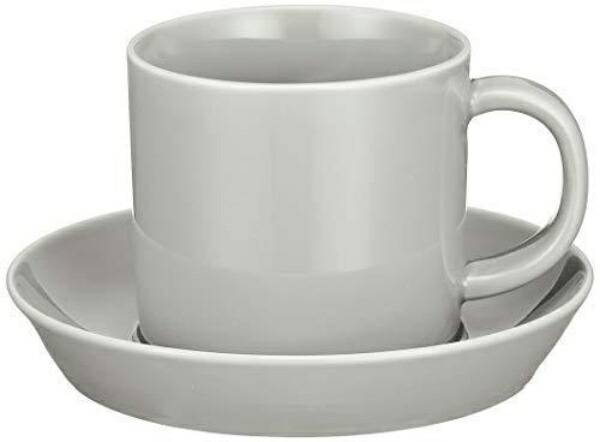 Hasami Ware “Common” Coffee Cup & Saucer Gray 18282