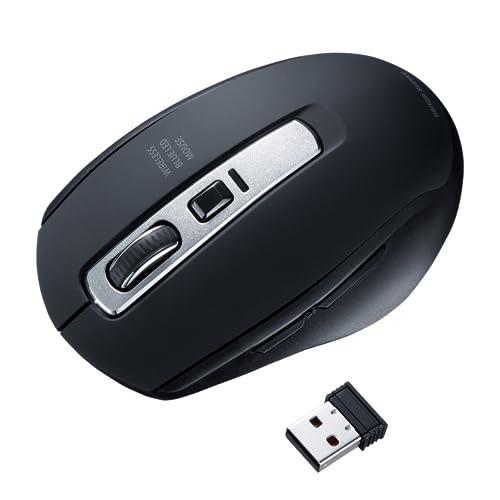 Sanwa Supply Silent Wireless Blue LED Mouse (Black) MA-WBL161BK