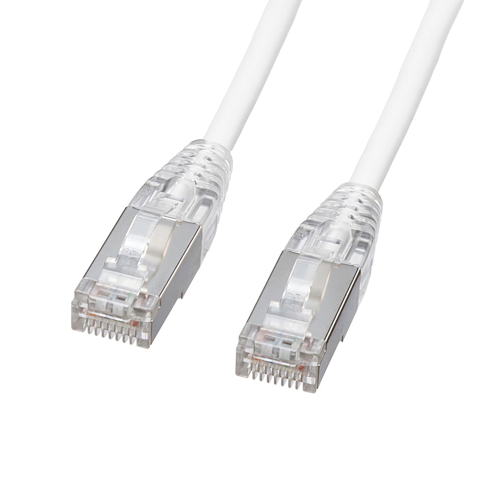 Sanwa Supply Category 7 LAN Cable (Slim, Flexible, Anti-Snapping Connector, 5m・White) KB-SL7YS-05W