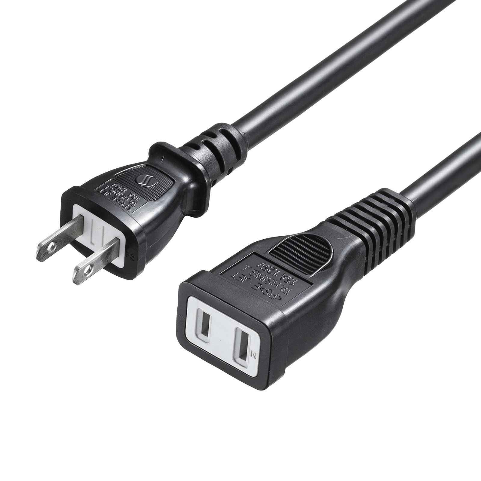 Sanwa Supply Power Extension Cord (Black, 5m) TAP-EX22-5BK