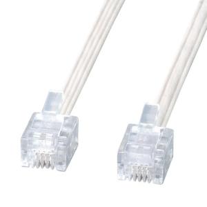 Sanwa Supply Eco-Friendly Telephone Cable White 15m TEL-E4-15N2