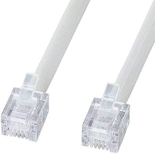 Sanwa Supply Eco-Friendly Telephone Cable (Standard) White 15m TEL-EN-15N2