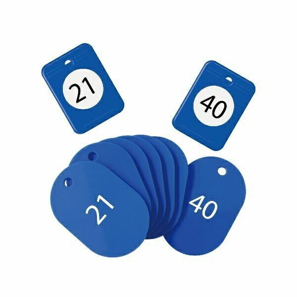 Open Industry Cloak Ticket Parent-Child Tag Number Tag Parent-Child Tag Number Tag Set 21-40 Blue BF-151-BU