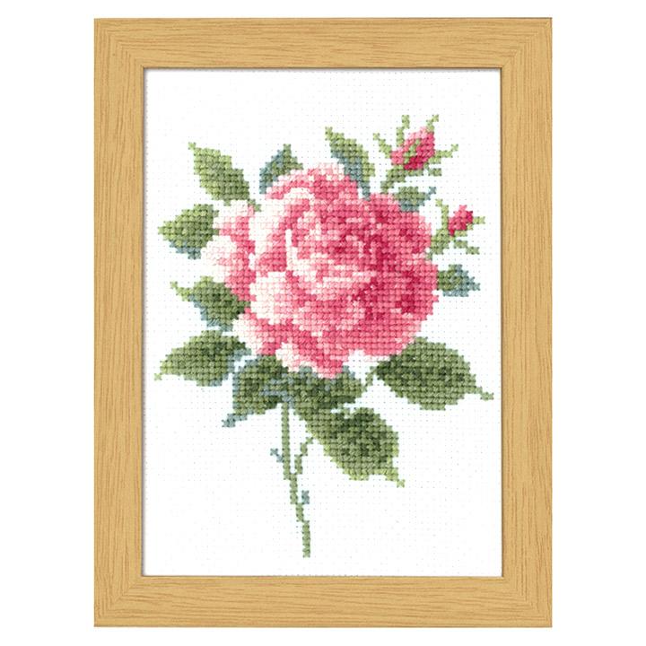 Olympus Thred 12-Month Floral Frame: May Pink Rose Frame Dimensions: Approx. 15×20cm OLY-K7511