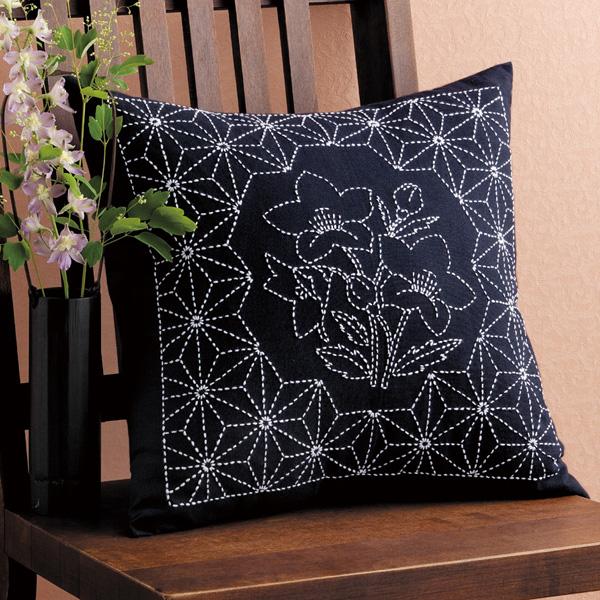 Olimpas Silk Sashiko Cushion Making Kit (Kikyo and Asanoha)/258