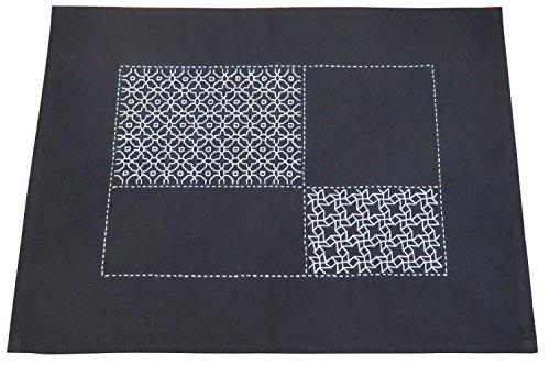 Olimpas Silk Sashiko Kit: Single-Stitch Lunch Mat, Navy Blue SK-319