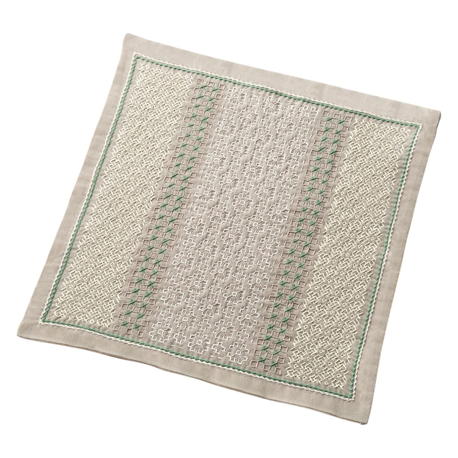 Olimpas Silk Sashiko Kit Sashiko Flower Dishcloth Kit “La bouquetiere” Daisy SK-434