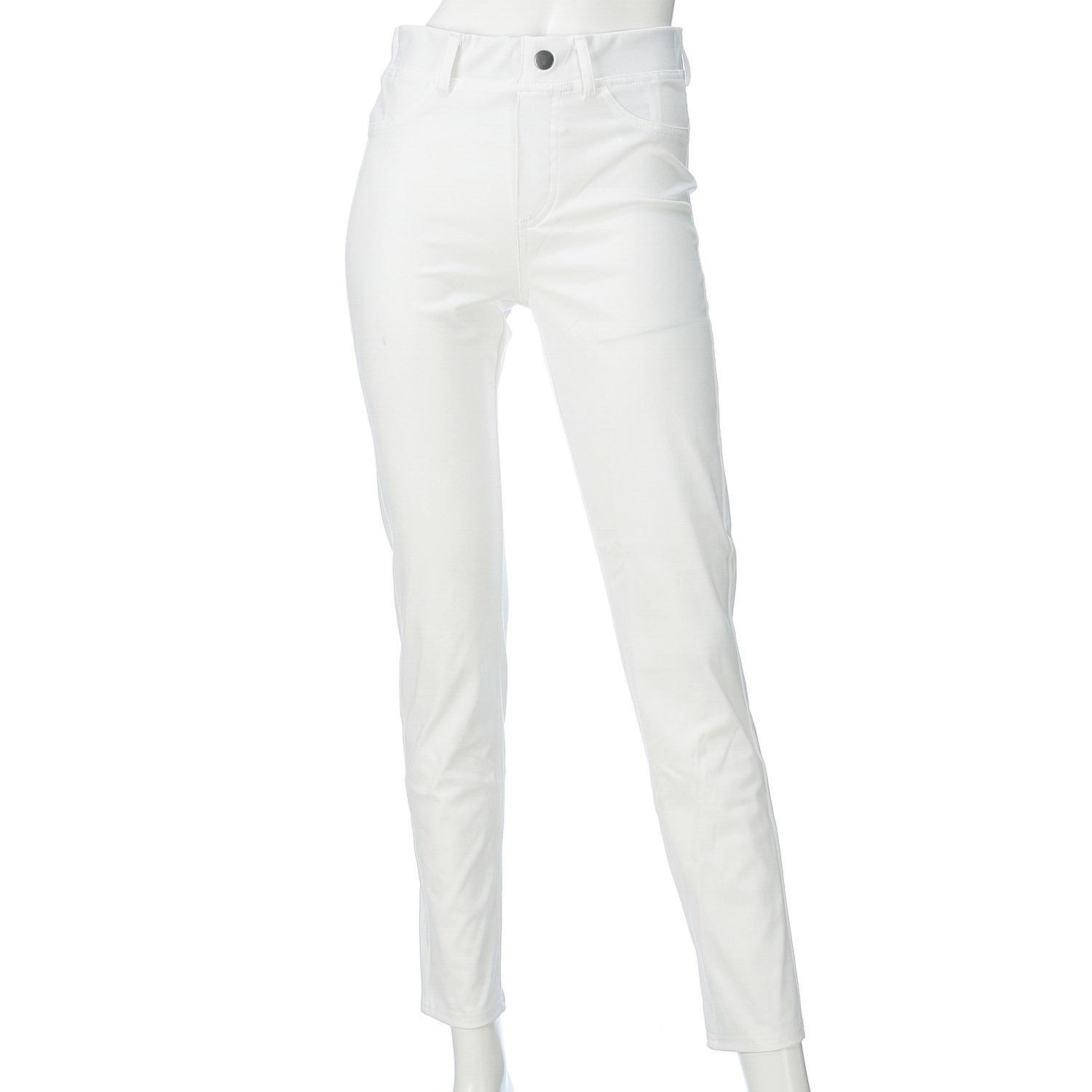 [GUNZE] Leggings Pants TUSHE Skinny Light Tech Stretch Full Length TZT519 Women's Off-White L