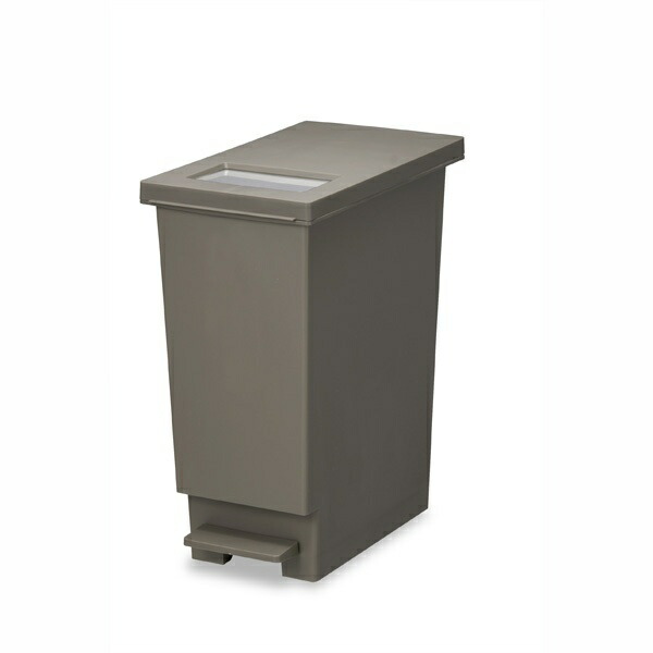 Shinki Gosei Tonbo Unido Push-Type Trash Can Light Pedal for Quick Opening 30 Liters Brown Width 23.5 × Depth 41.5 × Height 49.5 cm Lid Included Made in Japan