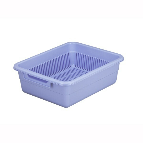 Dragonfly Drainage Strainer Tray Set Made in Japan Width 37.5 × Depth 47.5 × Height 15.5 cm Blue Assist Shinkisei Synthetic No.1