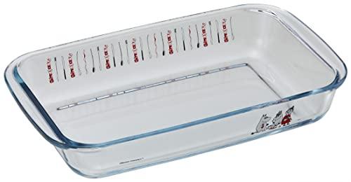 Skater Heat-Resistant Glass Dish, Oven and Microwave Safe, 1500ml, Moomin Kitchen GCD2-A