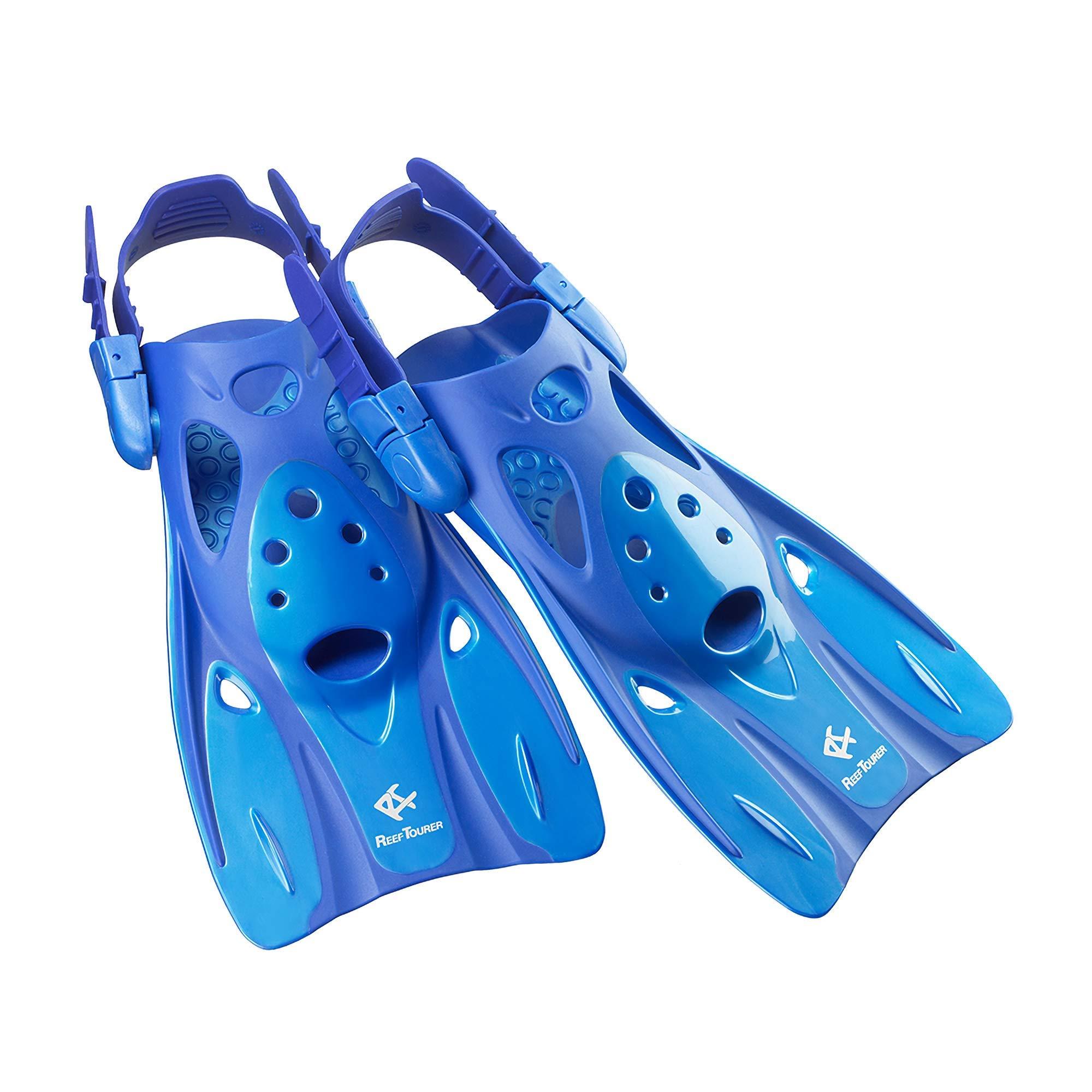 Reef Tourer Snorkeling Fins Strap Fins Blue Size S RF0106