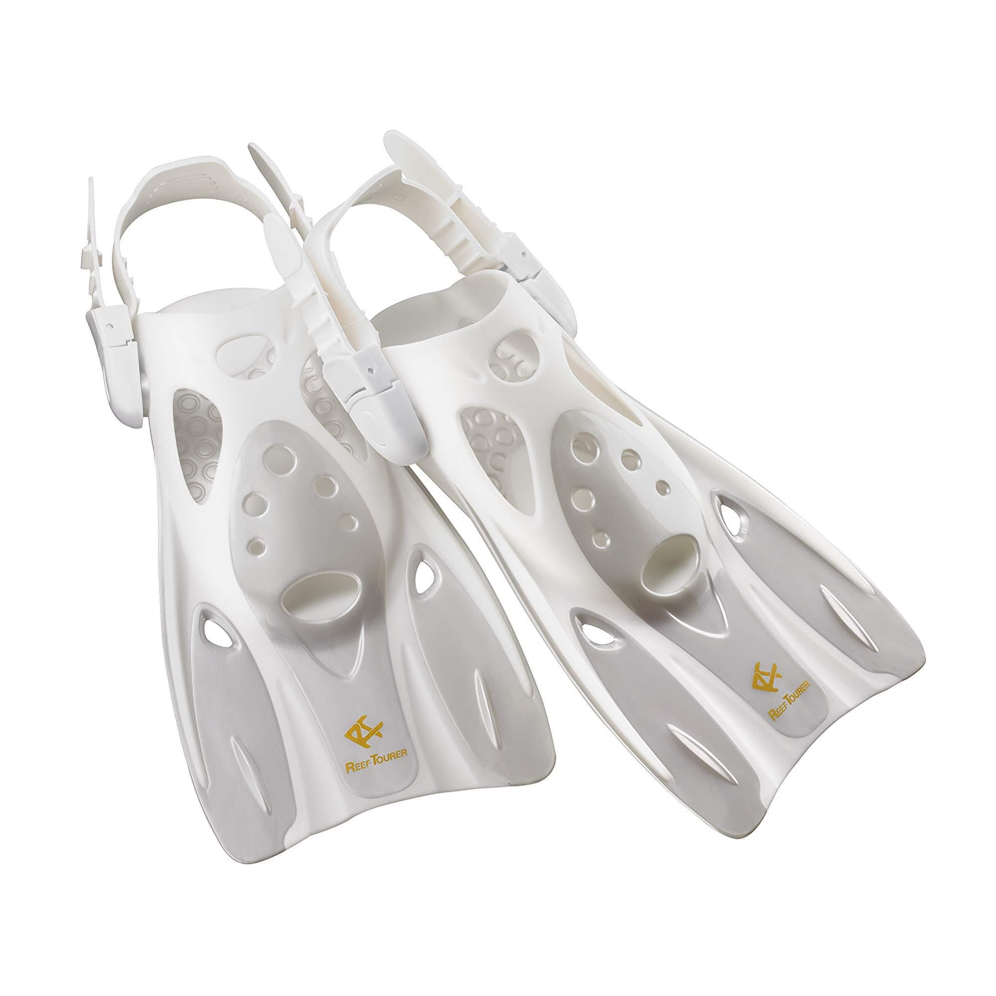 Reef Tourer Snorkeling Fins Strap Fins White M Size RF0106