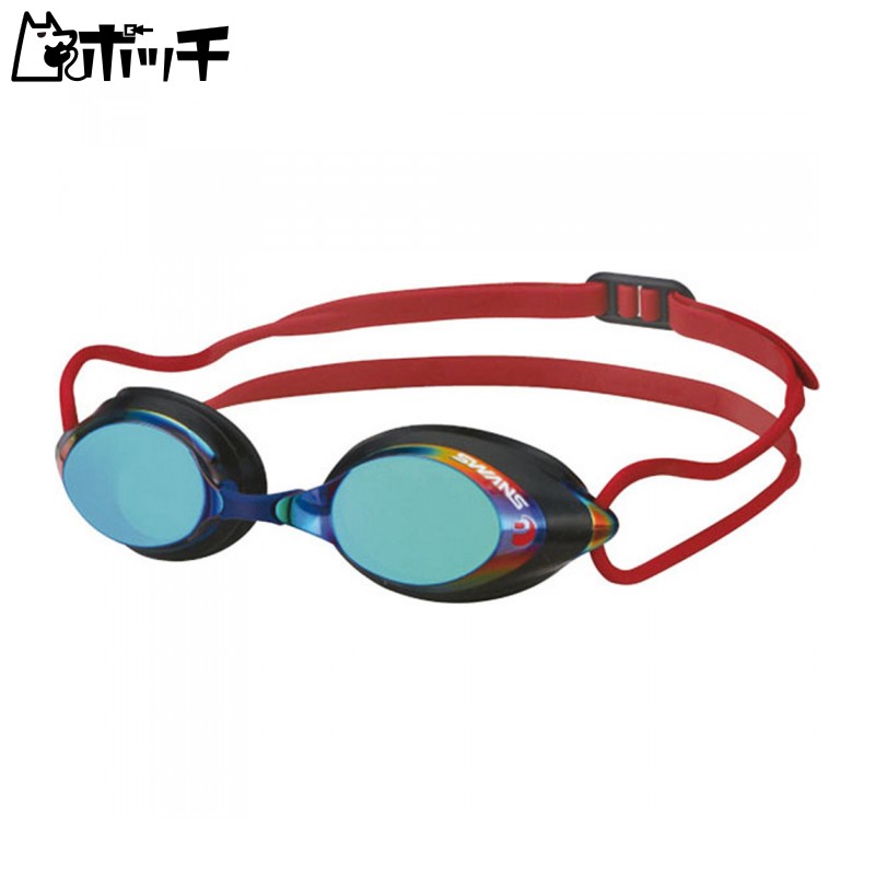 SWANS Japanese-made Swimming Goggles SRX-MPAF EMSK Smoke × Emerald Mirror Racing with Cushion FINA Certified