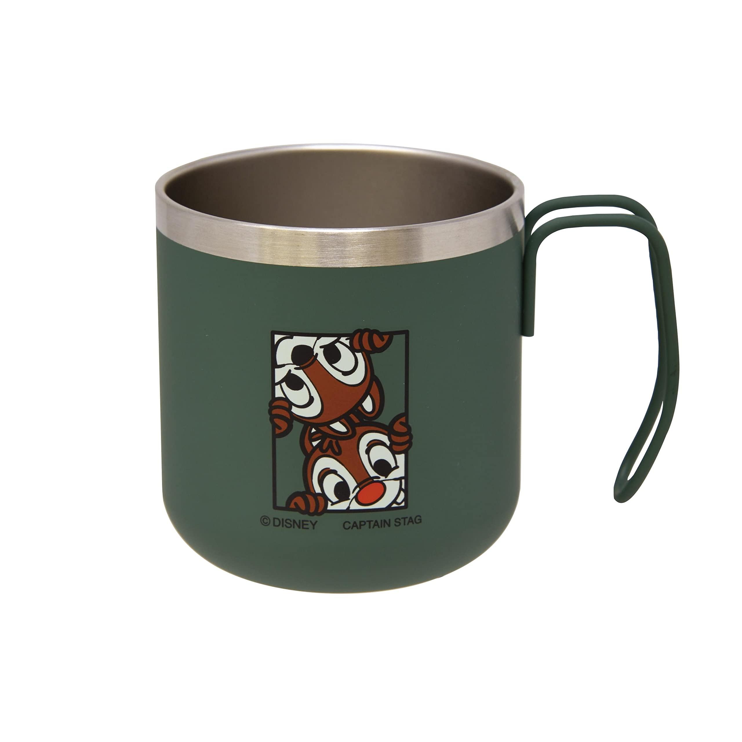 PEARL METAL CAPTAIN STAG Disney Outdoor Cup Mug Double Stainless Steel Vacuum Insulated Keep Warm/Keep Cold 300ml Chip & Dale/Lookin' In MA-2333