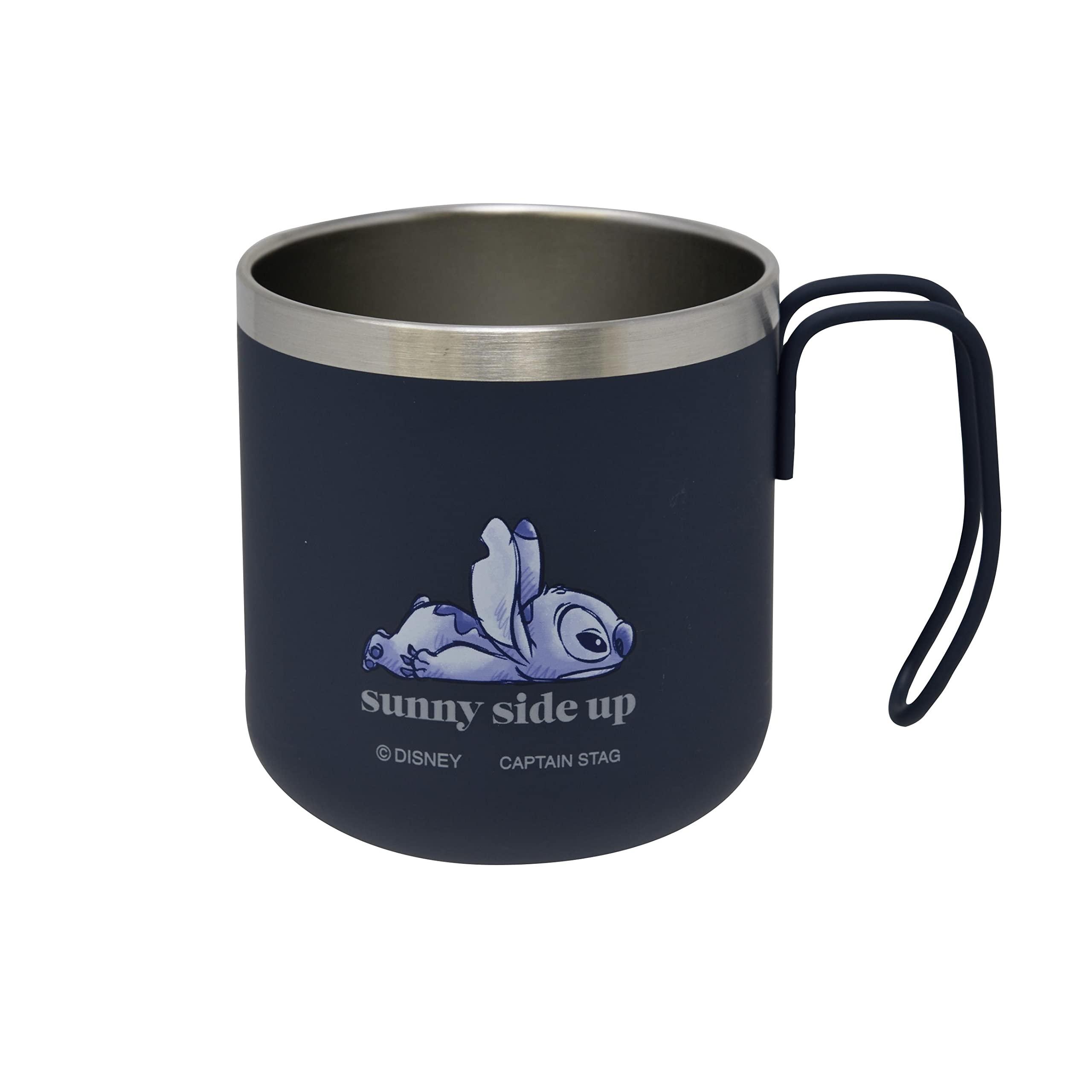 PEARL METAL CAPTAIN STAG Disney Outdoor Cup Mug Double Stainless Steel Vacuum Insulated Keep Warm/Keep Cold 300ml Lilo & Stitch/Break MA-2334