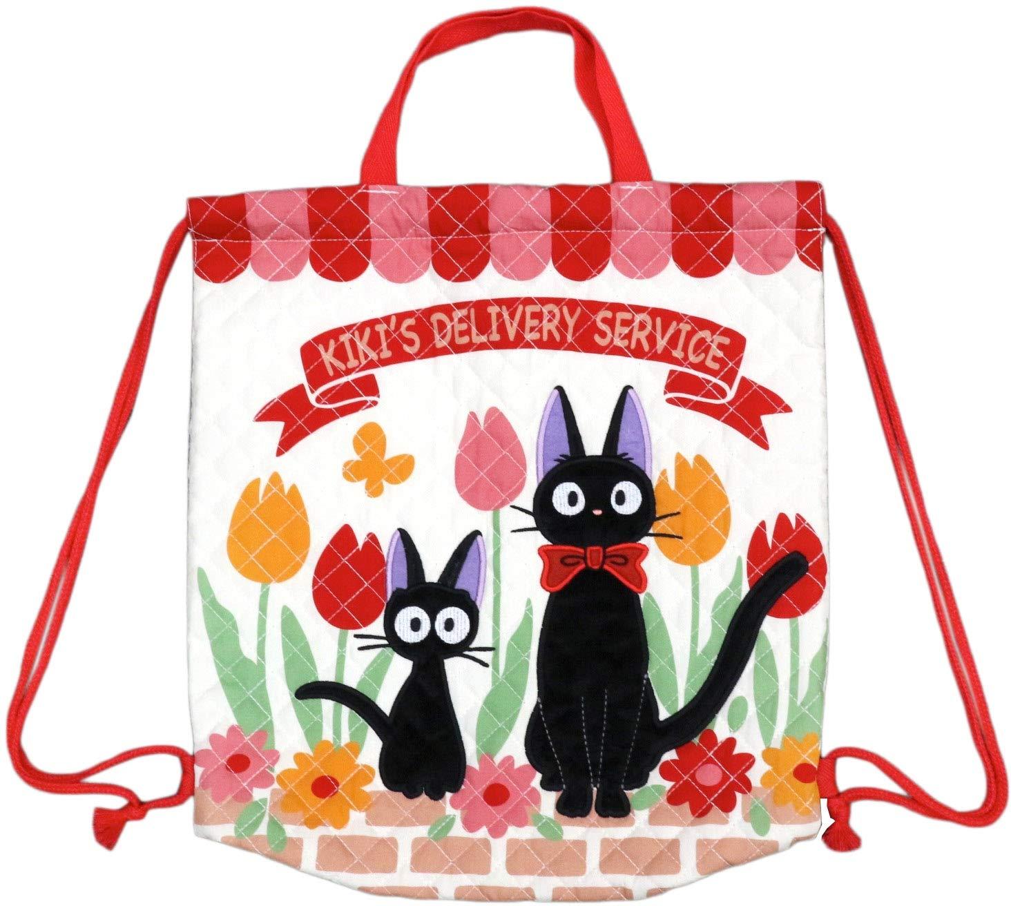 Maru Shin Gym Bag Drawstring Pouch Ghibli Kiki's Delivery Service Jiji Kids' Jiji and the Tulip Field Girls' Preschool/Kindergarten/Elementary School Supplies Quilted Goods 1025004200